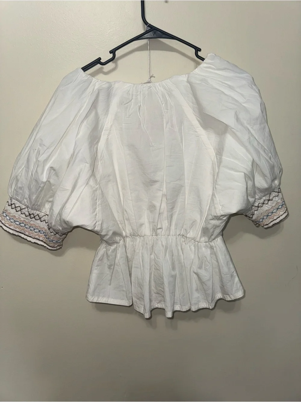 White Where We Met Cotton Button Down Blouse Free People S
